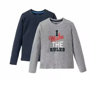 تی شرت آستین بلند پسرانه پیپرتس مدل make rules مجموعه دو عددی