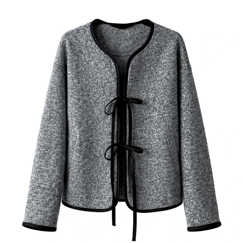 کراپ کت زنانه مدل فوتر نوار دوزی کد 10271