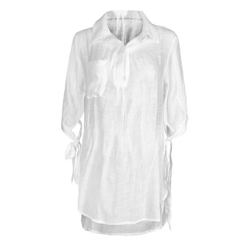 تونیک آستین سه ربع زنانه شین مدل SH1587 رنگ سفید