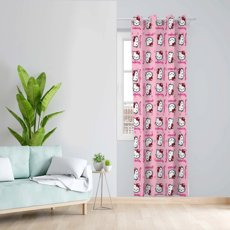 پرده طرح کیتی مدل مخمل پانچی کد 5371L z سایز 140x200 سانتی متر