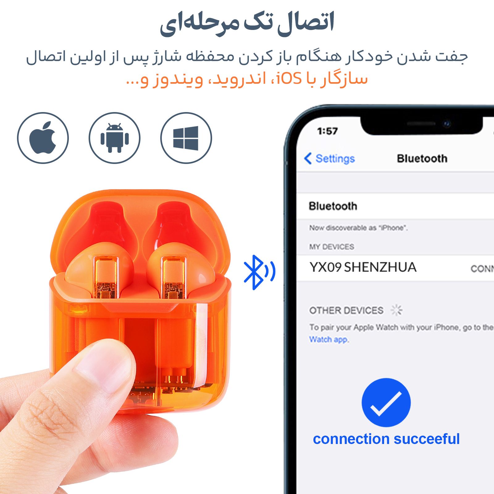 هدفون بی سیم مدل YX09 TWS -  - 10