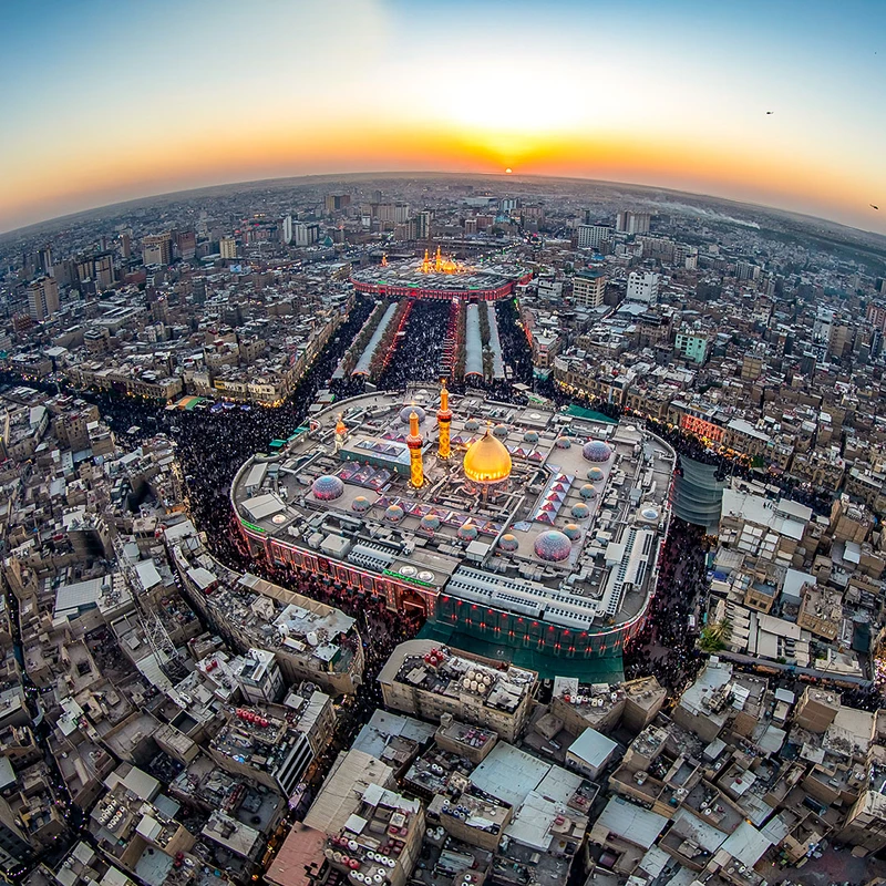 تابلو شاسی مدل کربلا، بین الحرمین ، حرم مطهر امام حسین (ع) و ابوالفضل العباس (ع) کد 25