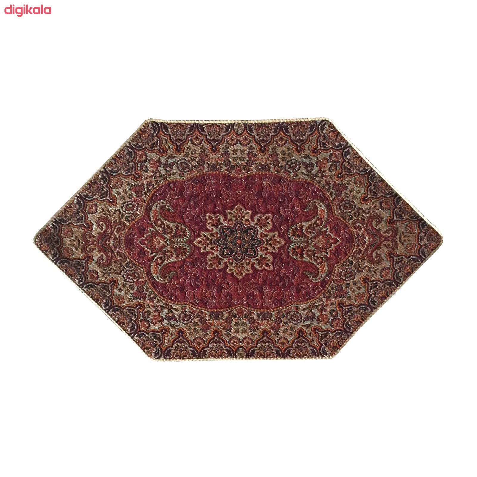 ست 5 تکه رومیزی ترمه سیمرغ یزد کد 7061 main 1 3