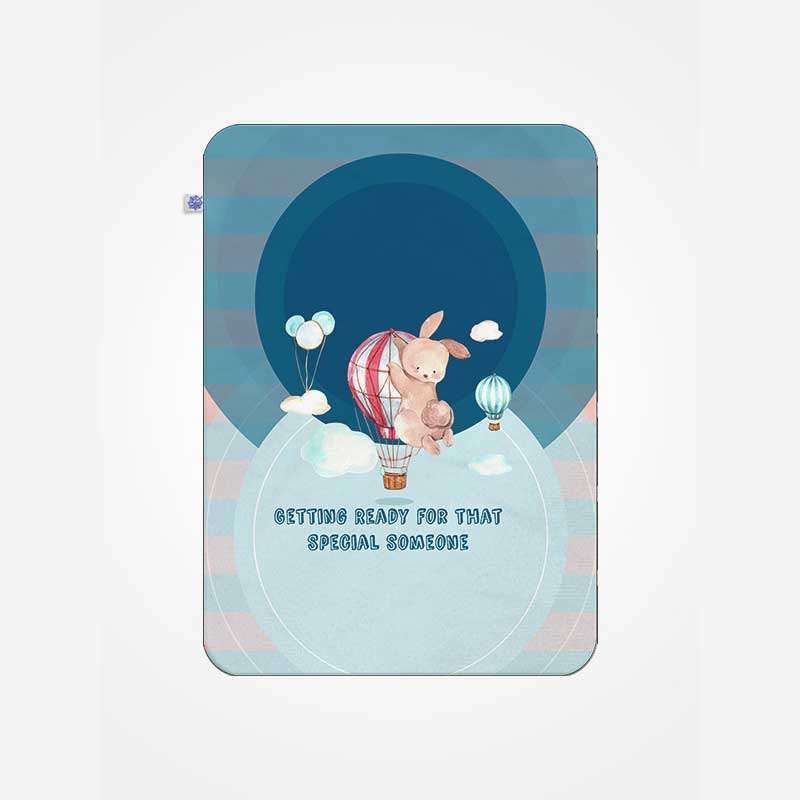 زیرانداز تعویض نوزاد شمسه نگار مدل خرگوش و بالن کد P-27