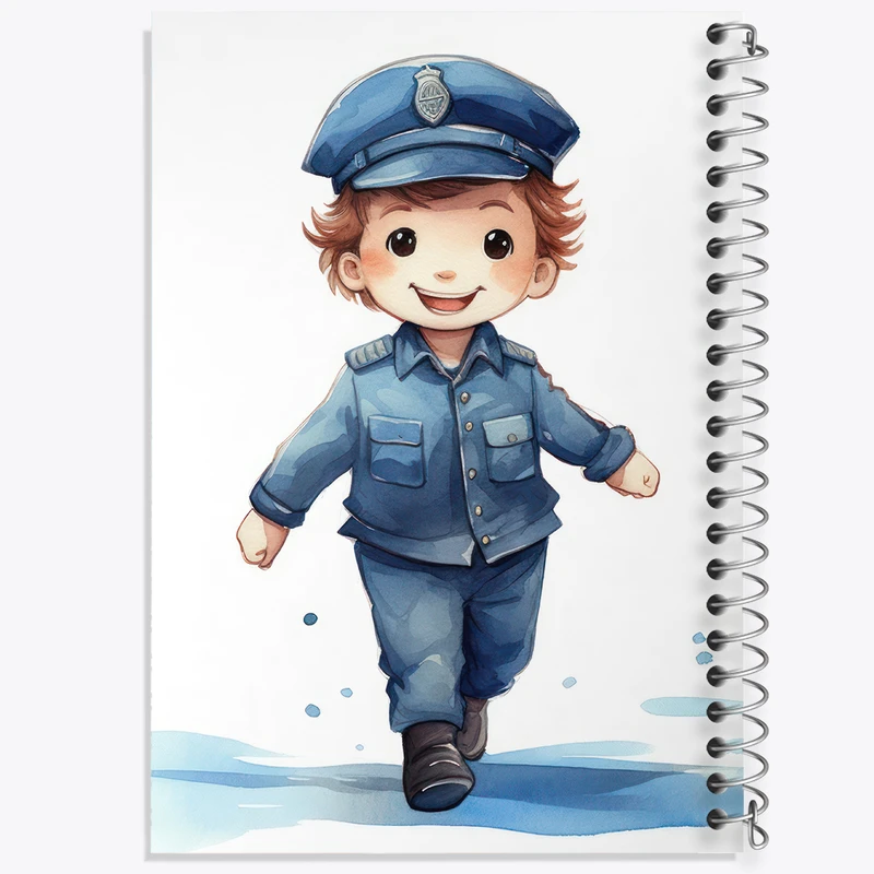 دفتر مشق 50 برگ خندالو طرح پسر پلیس کد N2222