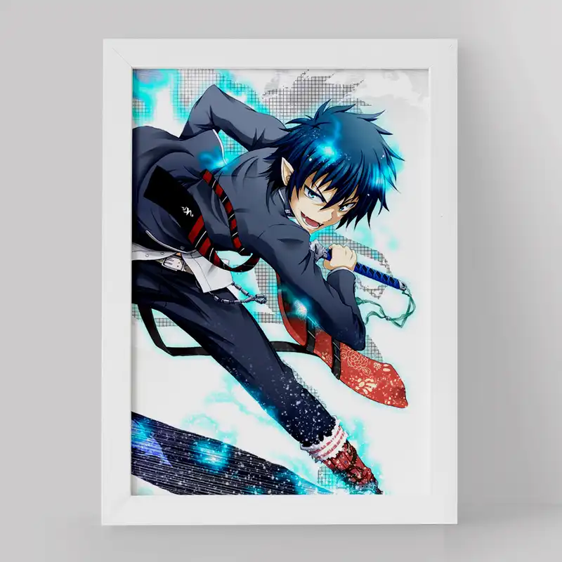 تابلو خندالو مدل رین انیمه جنگیر آبی کد 16382