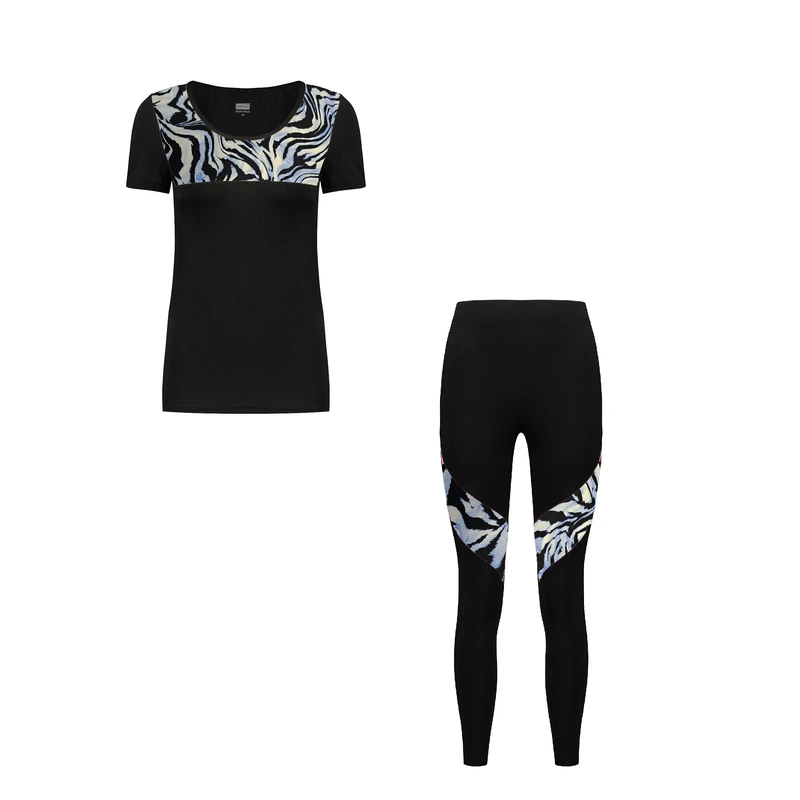 ست تی شرت و شلوار ورزشی زنانه مدل 1401-710102