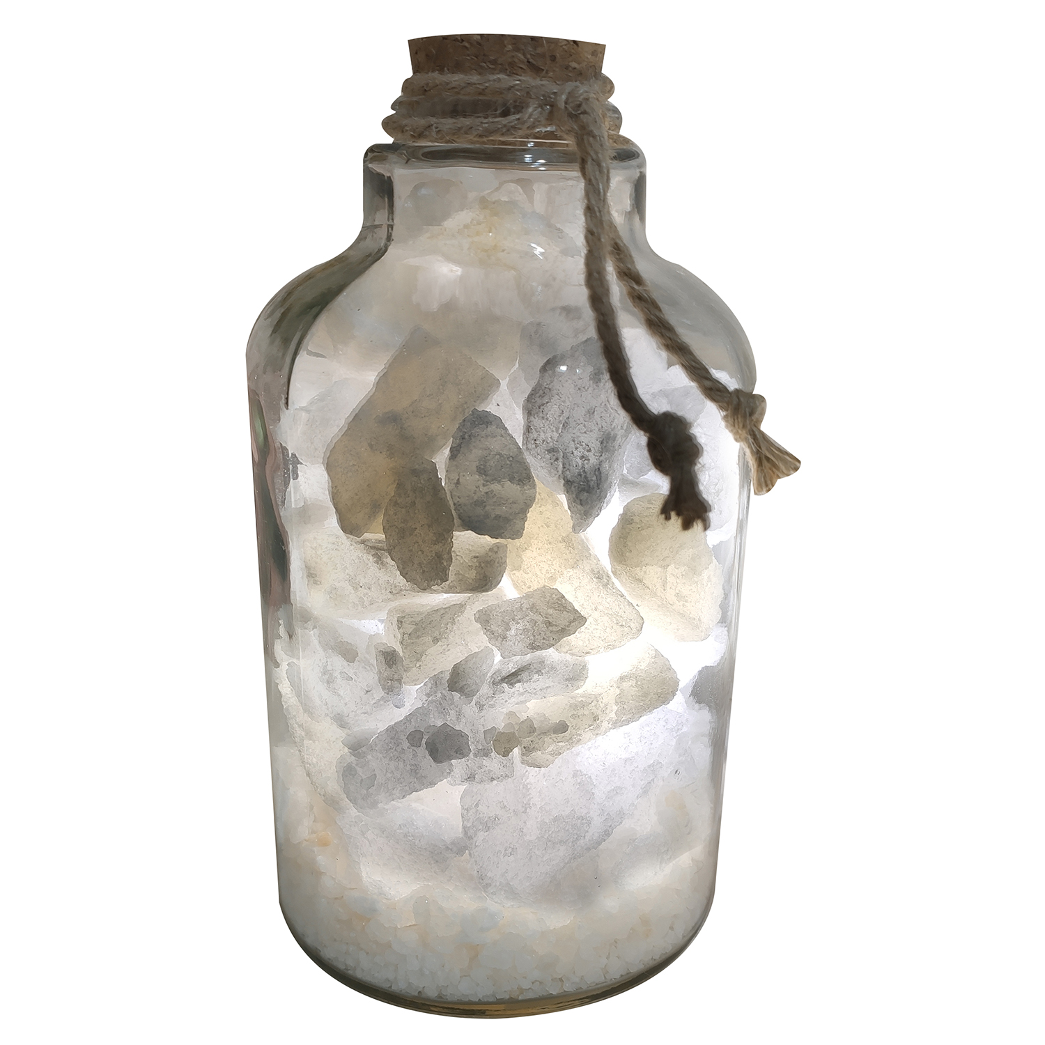 آباژور سنگ نمک مدل بطری نمکی بزرگ کد 03