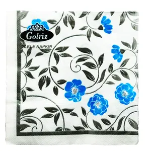 دستمال سفره گلریز مدل table napkin طرح گلدار بسته 20 عددی