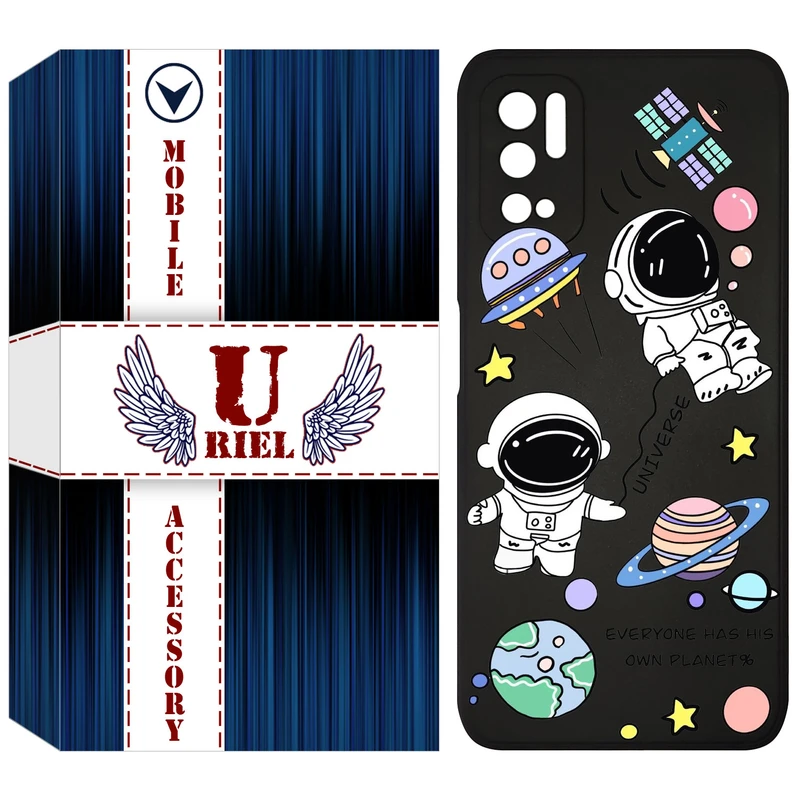 کاور یوریل مدل KSH کد 25 طرح فضانوردان مناسب برای گوشی موبایل شیائومی Redmi Note 11SE