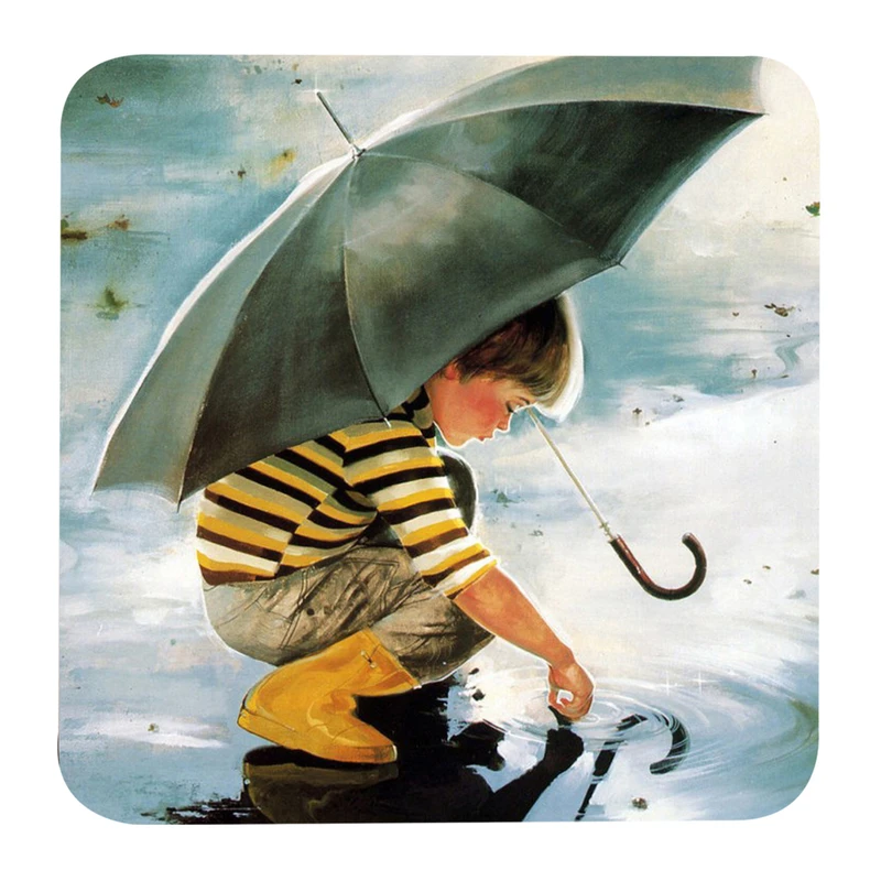 مگنت طرح نقاشی پسر بچه و چتر کد G1069