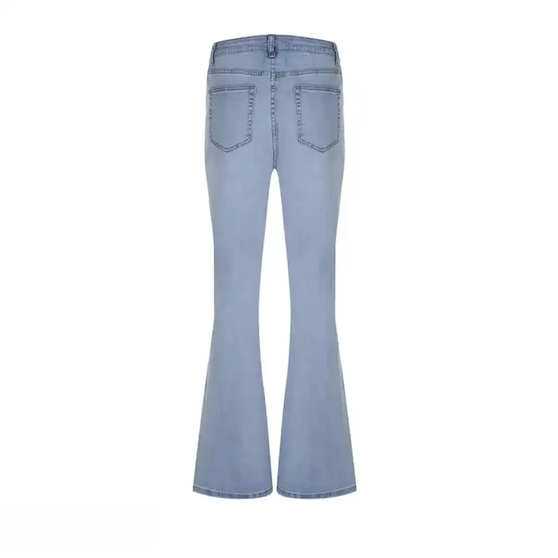 شلوار جین زنانه مدل دمپا گشاد کد MDSS-CF7481