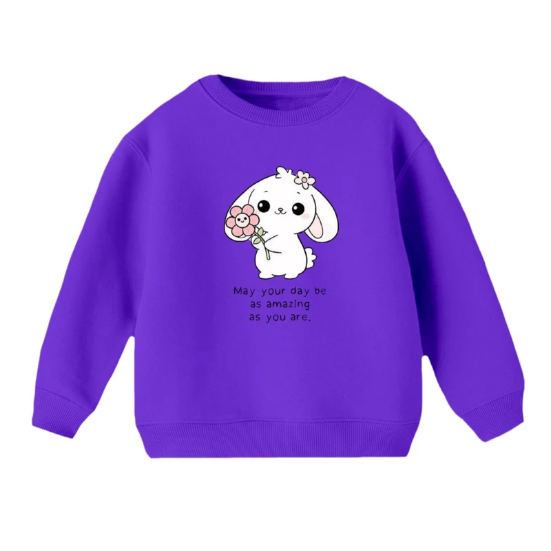 سویشرت بچگانه مدل خرگوش و گل 