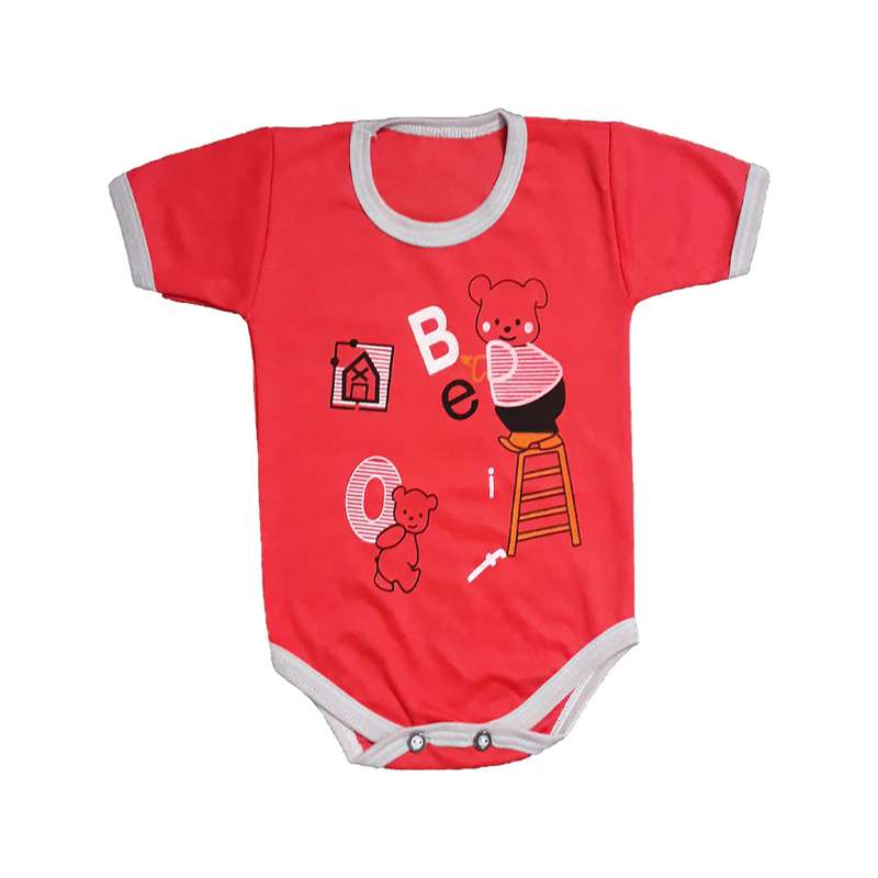 بادی آستین کوتاه نوزادی مدل Be