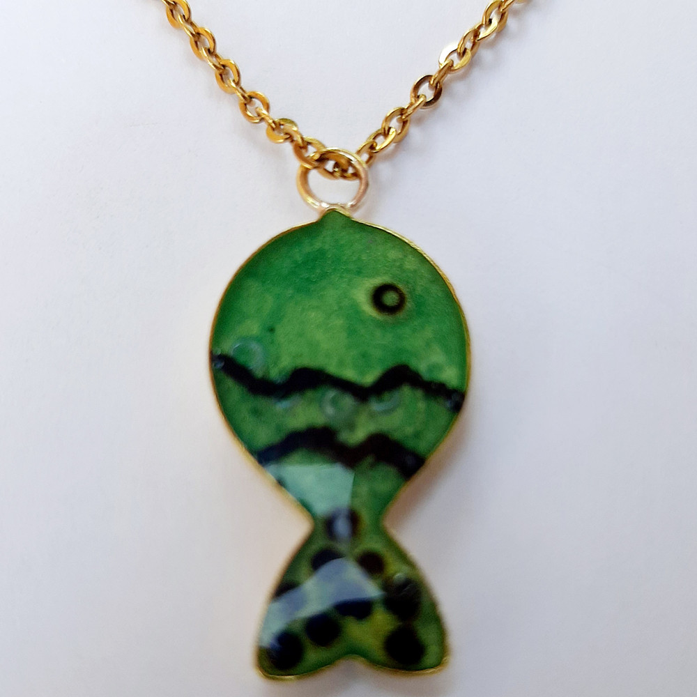 گردنبند دخترانه مدل ماهی