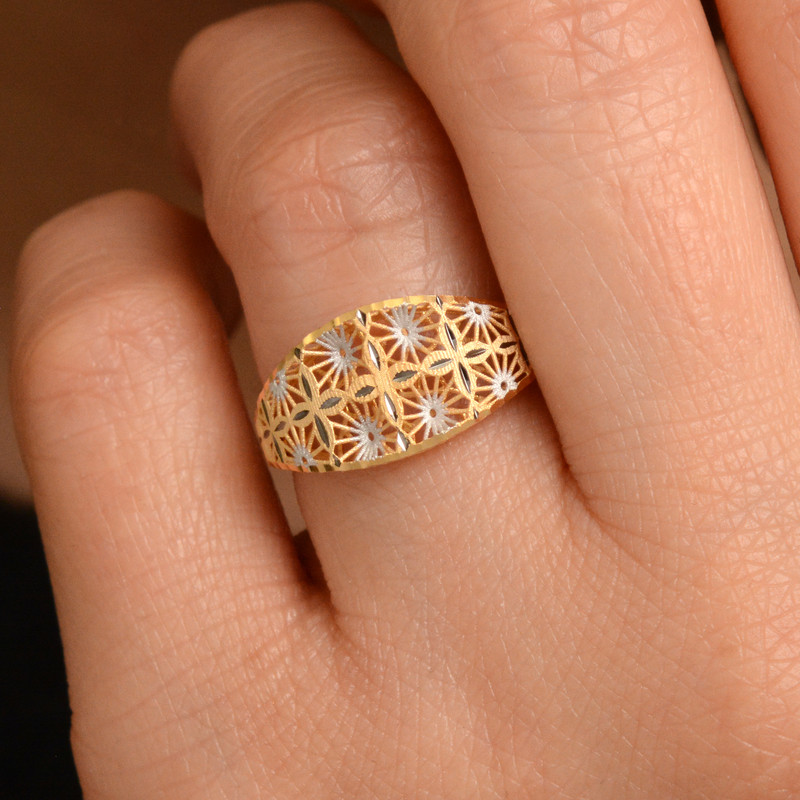 انگشتر طلا 18 عیار زنانه طلای مستجابی کد 67028