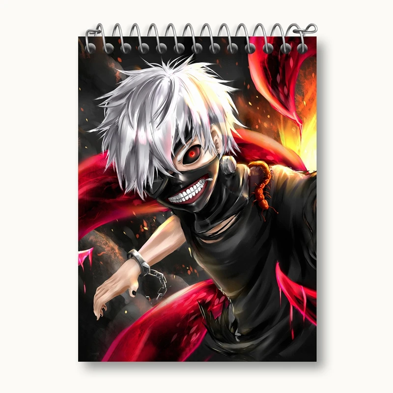 دفتر یادداشت 50 برگ خندالو مدل کانکی کن انیمه توکیو غول Tokyo Ghoul کد 11895