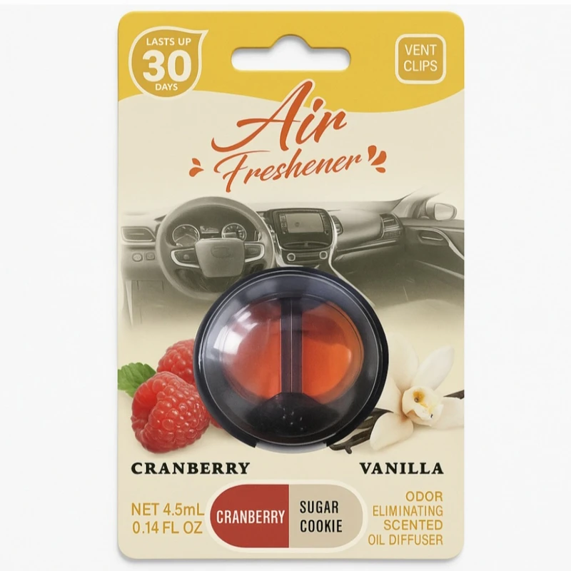 خوشبو کننده خودرو ایر فرش مدل ونت دو قلو با رایحه توت وحشی و وانیل حجم 4 میلی لیتر 