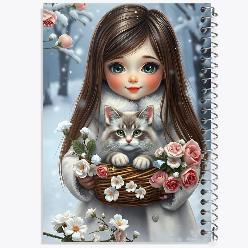 دفتر شطرنجی 50 برگ خندالو طرح دخترانه کد F8435