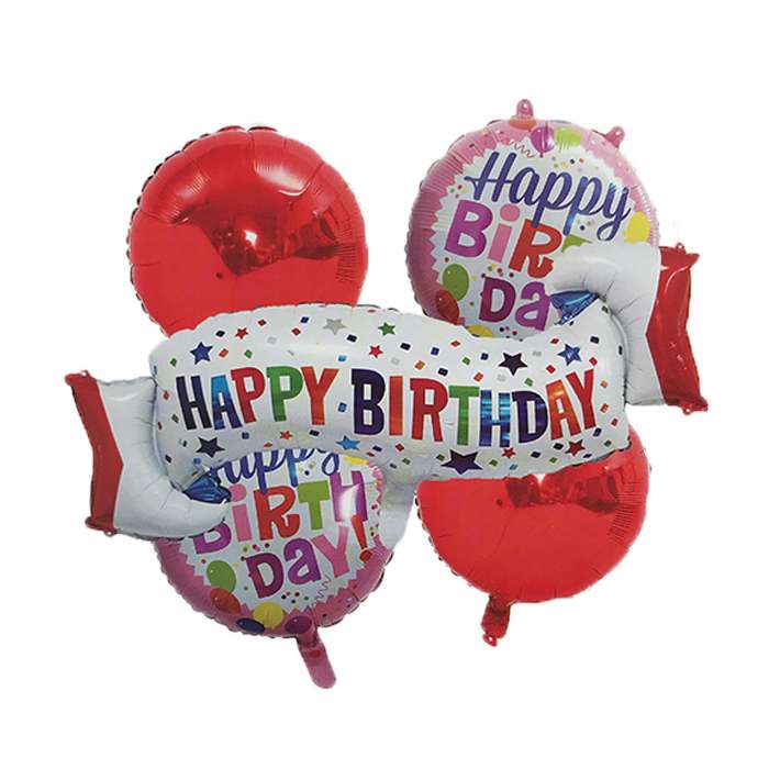 بادکنک فویلی آر سی مدل 05 مجموعه 5 عددی