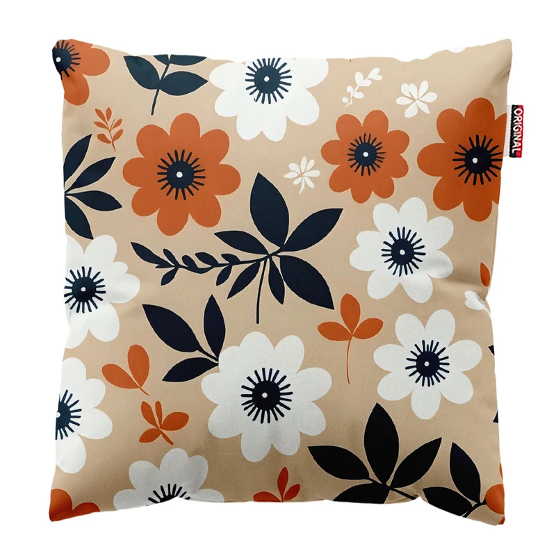  کوسن پاد آفرین طرح گل کد 2877 سایز 30*30 سانتی متر