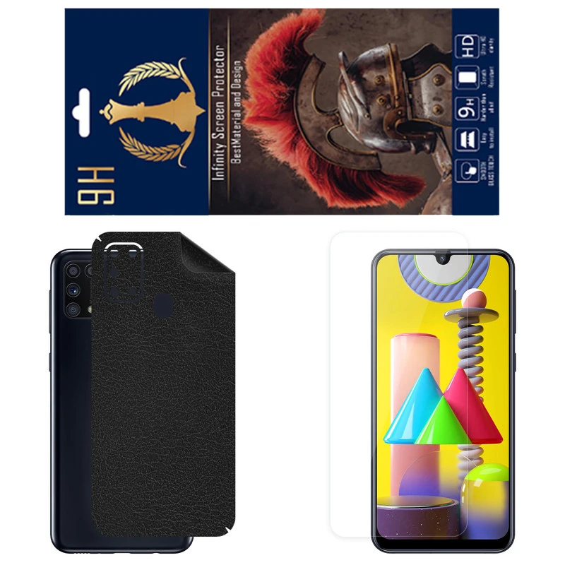 برچسب پوششی اینفینیتی مدل CH مناسب برای گوشی موبایل سامسونگ Galaxy M31 به همراه محافظ صفحه نمایش