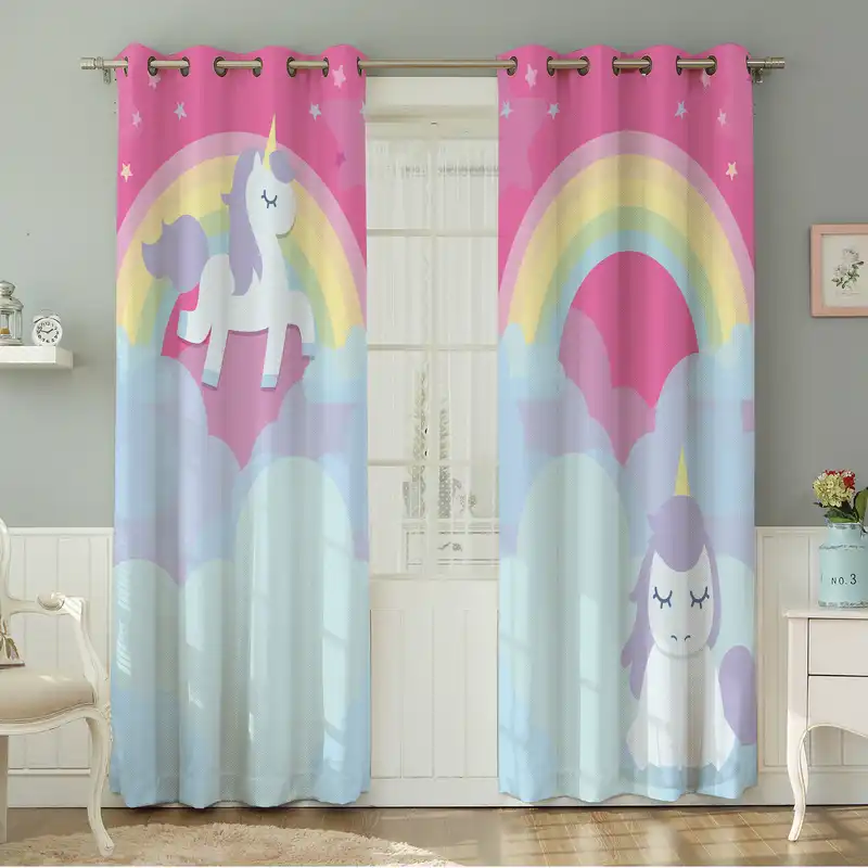 پرده نیروانا طرح  کودک مدل مخمل کد 4980سایز 140×280 سانتی متر