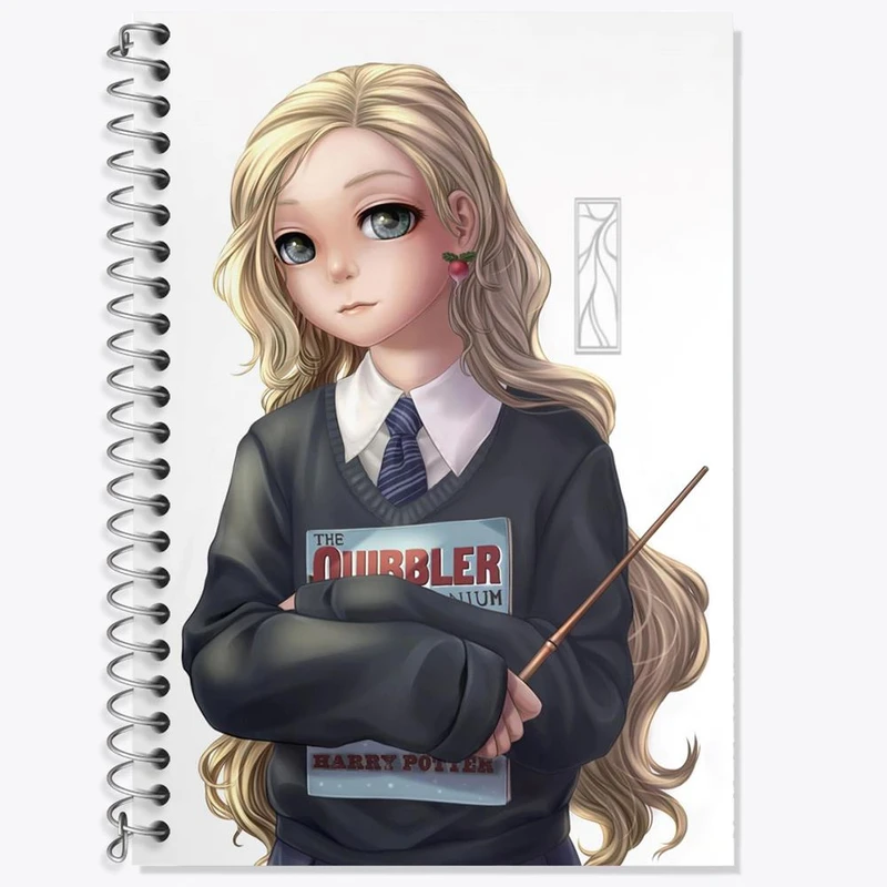 دفتر زبان 50 برگ خندالو مدل سه خط طرح هری پاتر لونا لاوگود کد 24976