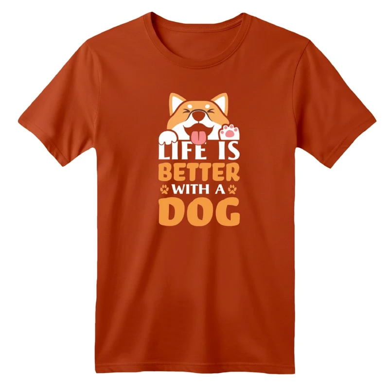 تی شرت آستین کوتاه بچگانه مدل سگ نوشته