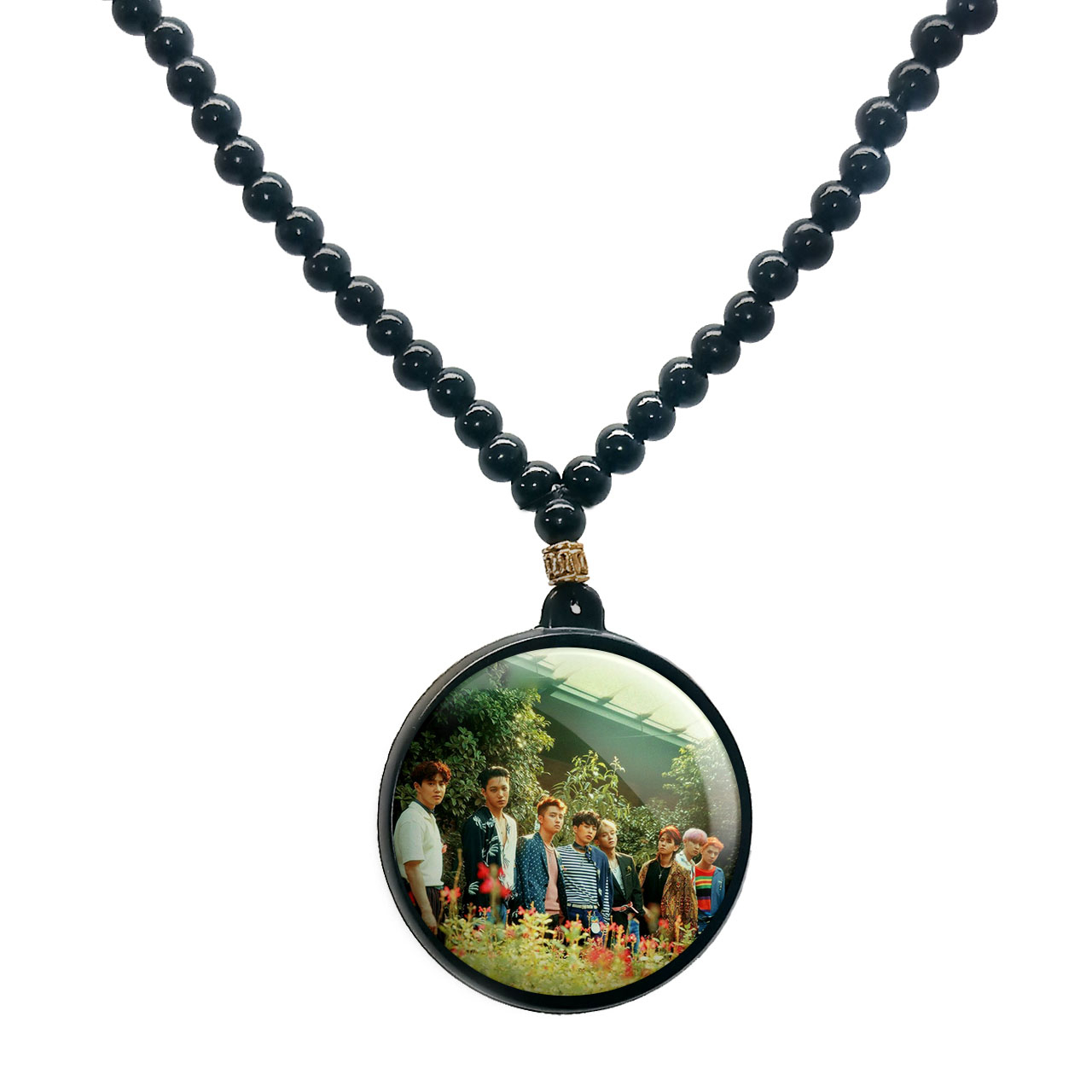 گردنبند پرمانه طرح exo کد pmd.14108 مدل دو طرفه