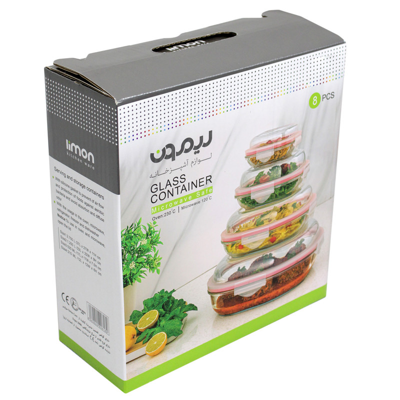 ظرف نگهدارنده لیمون مدل GLASS CONTAINER مجموعه 4 عددی ظرف نگهدارنده لیمون مدل GLASS CONTAINER مجموعه 4 عددی