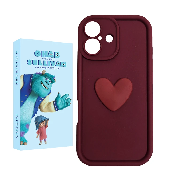 کاور قاب سالیوان مدل SOLID HEART مناسب برای گوشی موبایل اپل iPhone 16
