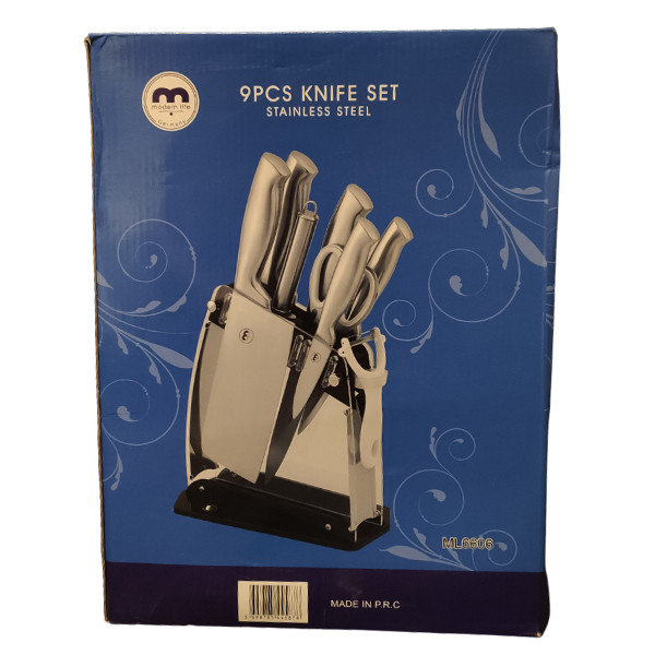 سرویس چاقو آشپزخانه 9 پارچه مدرن لایف مدل ML6606