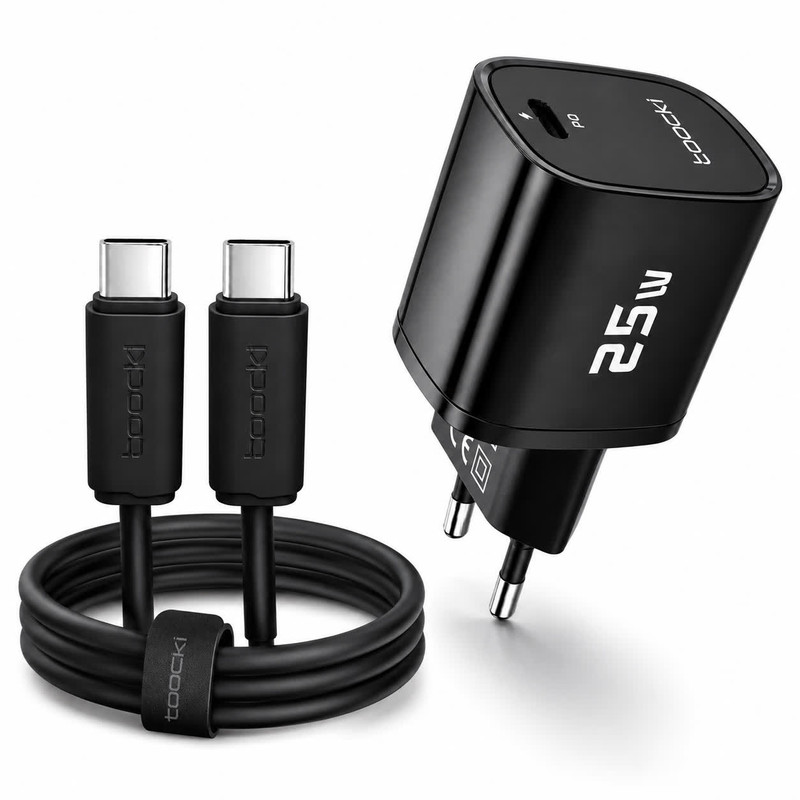 شارژر دیواری ۲۵ وات توکی مدل A12 به همراه کابل USB-C 