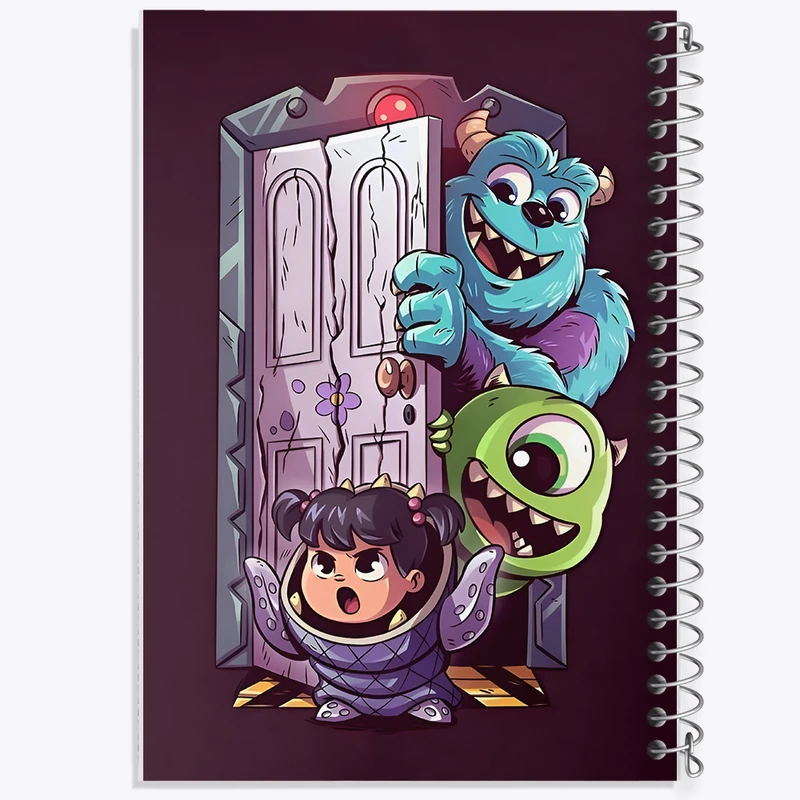 دفتر مشق 100 برگ خندالو طرح کارخانه هیولاها کد N3763