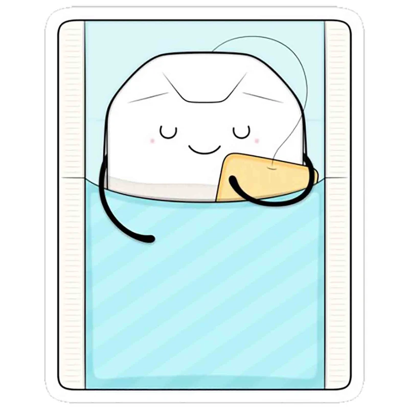 استیکر لپ تاپ طرح sweet dreams sleepy tea bag کد ST1778