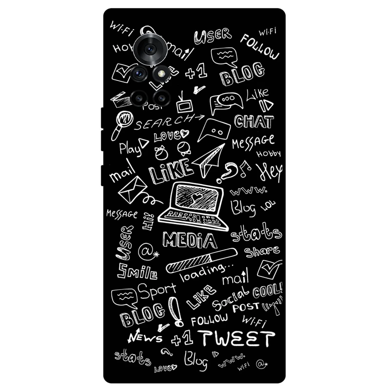 کاور مگافون طرح رسانه های اجتماعی مدل 1898 مناسب برای گوشی موبایل هوآوی Nova 8