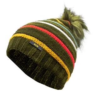 کلاه بافتنی بچگانه سام مدل 331 رنگ سبز