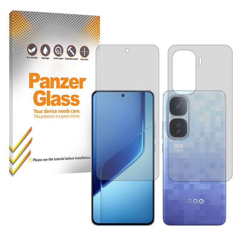 محافظ صفحه نمایش شفاف پنزر گلس مدل هیدروژلی مناسب برای گوشی موبایل ویوو IQOO Neo10 Pro Plus (China) به همراه محافظ پشت گوشی