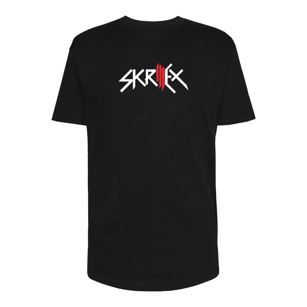 تی شرت لانگ  آستین کوتاه مردانه مدل SKRILLEX کد P032 رنگ مشکی