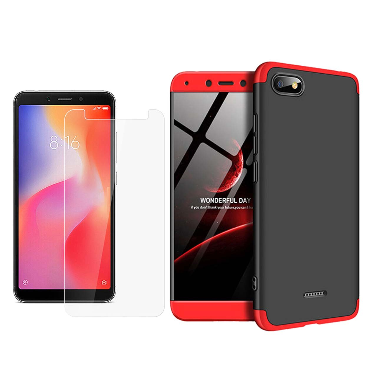 کاور ۳۶۰ درجه بلوفاکس مدل BFGK-BGM-1 مناسب برای گوشی موبایل شیائومی Redmi 6A به همراه محافظ صفحه نمایش