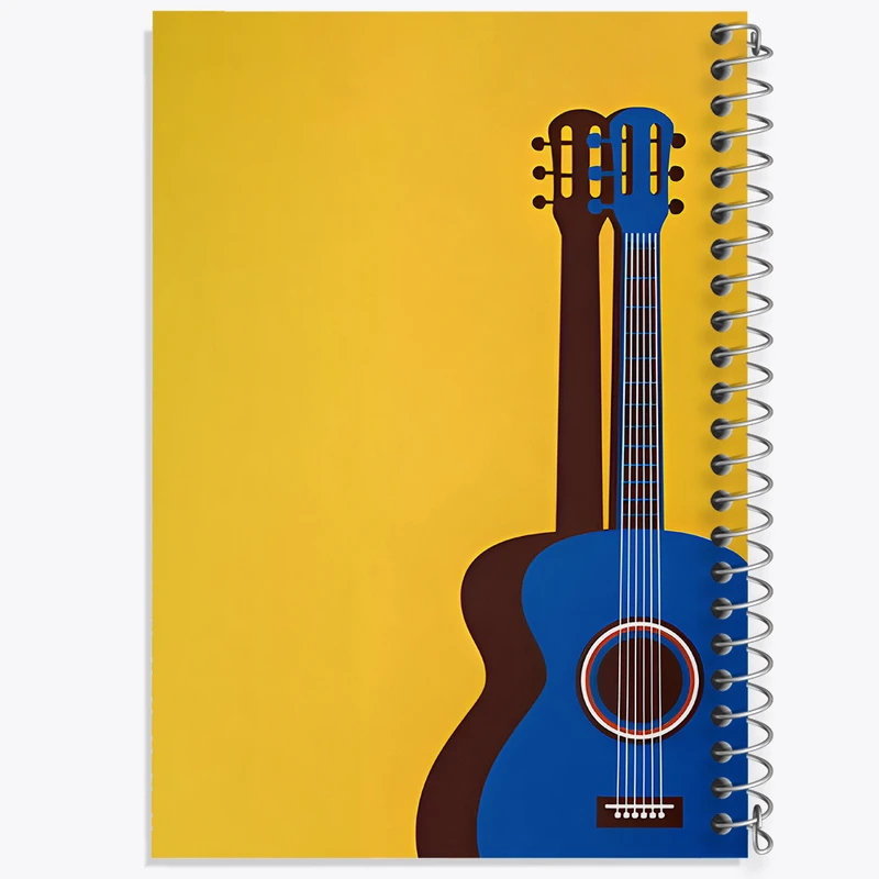 دفتر شطرنجی 50 برگ خندالو طرح گیتار کد N3377