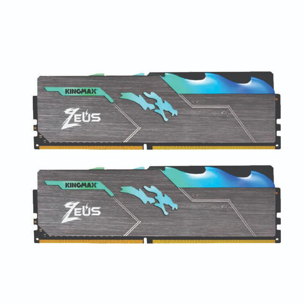 رم دسکتاپ DDR4 دو کاناله 3200 مگاهرتز CL16 کینگ مکس مدل Zeus Dragon RGB ظرفیت 32 گیگابایت