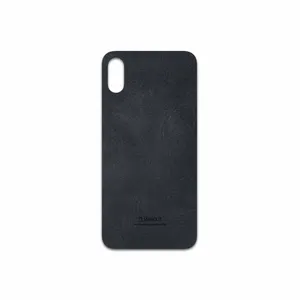 MAHOOT Graphite Buffalo Leather Cover Sticker for Apple iPhone XS