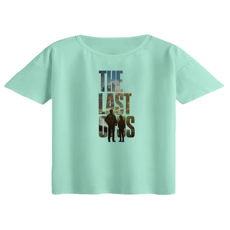 کراپ تی‌شرت آستین کوتاه زنانه مدل LAST OF US