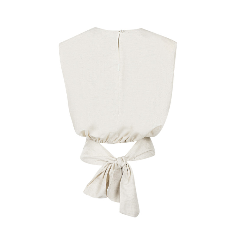 بلوز بدون آستین زنانه سرژه مدل 202634 رنگ کرم