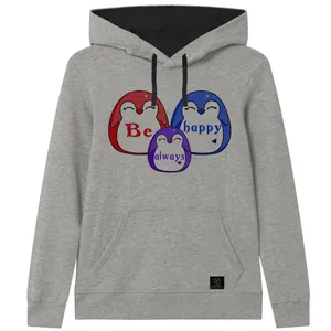 هودی دخترانه 27 مدل BE HAPPY ALWAYS کد F07 رنگ طوسی 