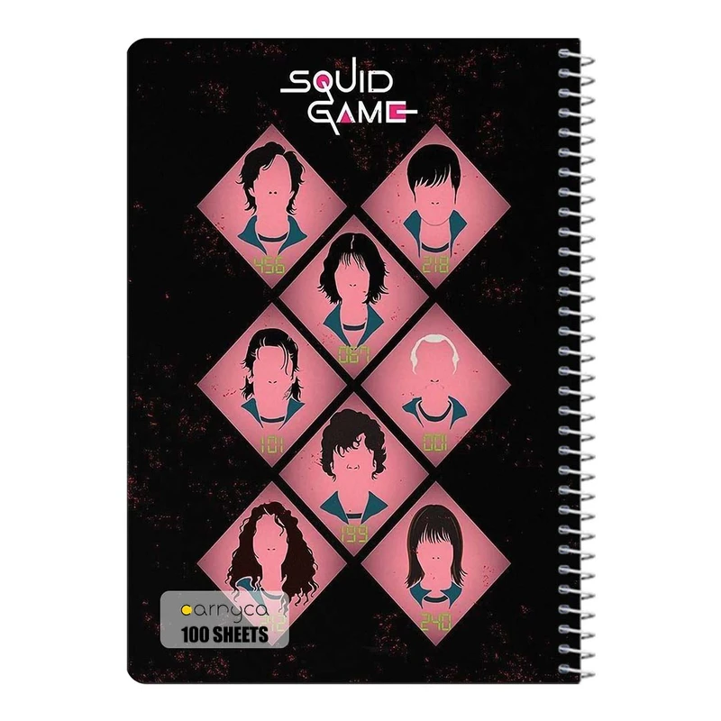 دفتر شطرنجی 100 برگ سیمی کارنیکا طرح بازی مرکب Squid Game کد 77054