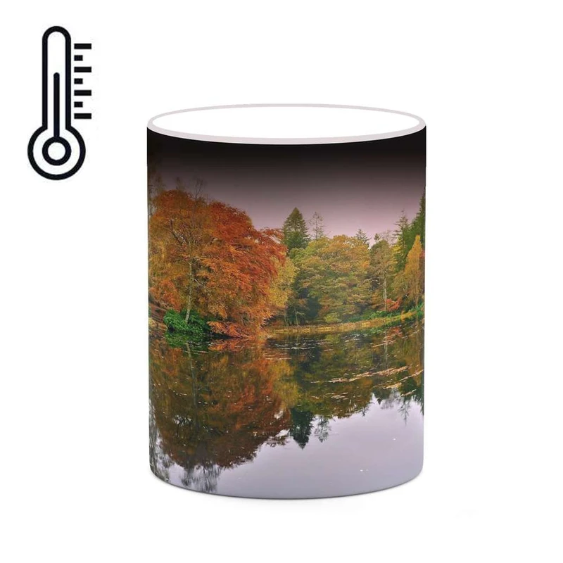 ماگ حرارتی کاکتی مدل منظره پاییزی کد mgh18550