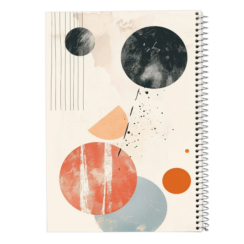 دفتر ژورنال نویسی 50 برگ مدوپد مدل نقطه ای طرح اشکال فانتزی کد DF16022